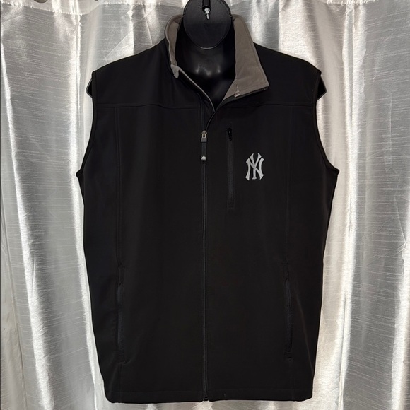 Majestic New York Yankees HomeBase Collection Black Men’s LT Full Zip Vest - Picture 1 of 8